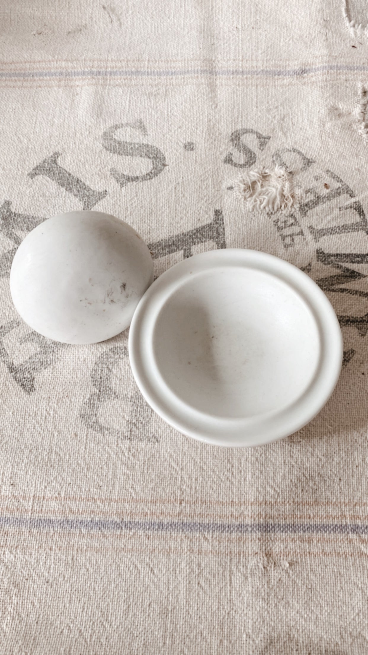 Vintage Ironstone Mortar/Pestle