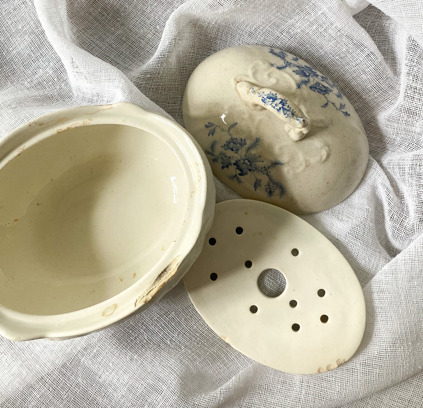 Antique Ironstone Soap Dish