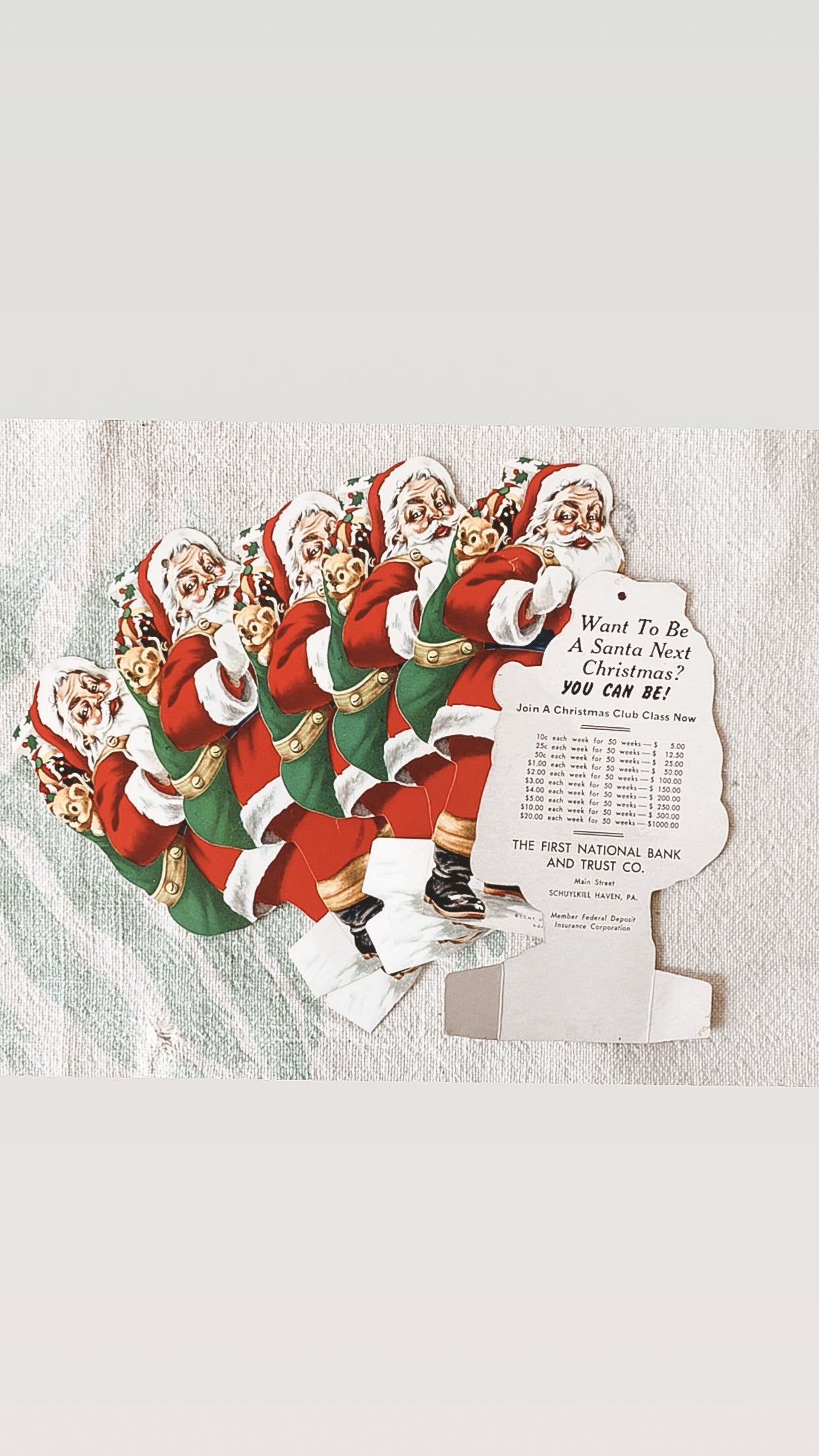 Litho Christmas Club Santa Cut Outs