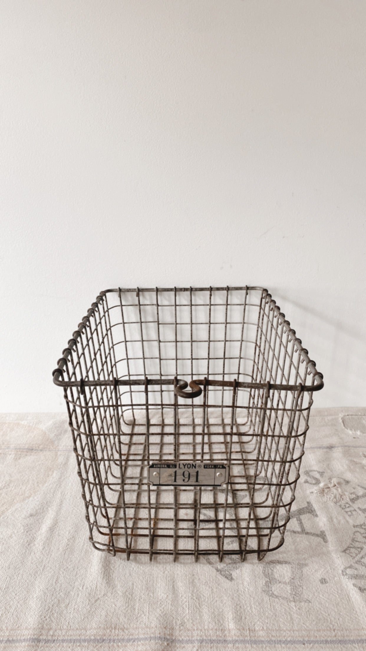 Antique Locker Basket