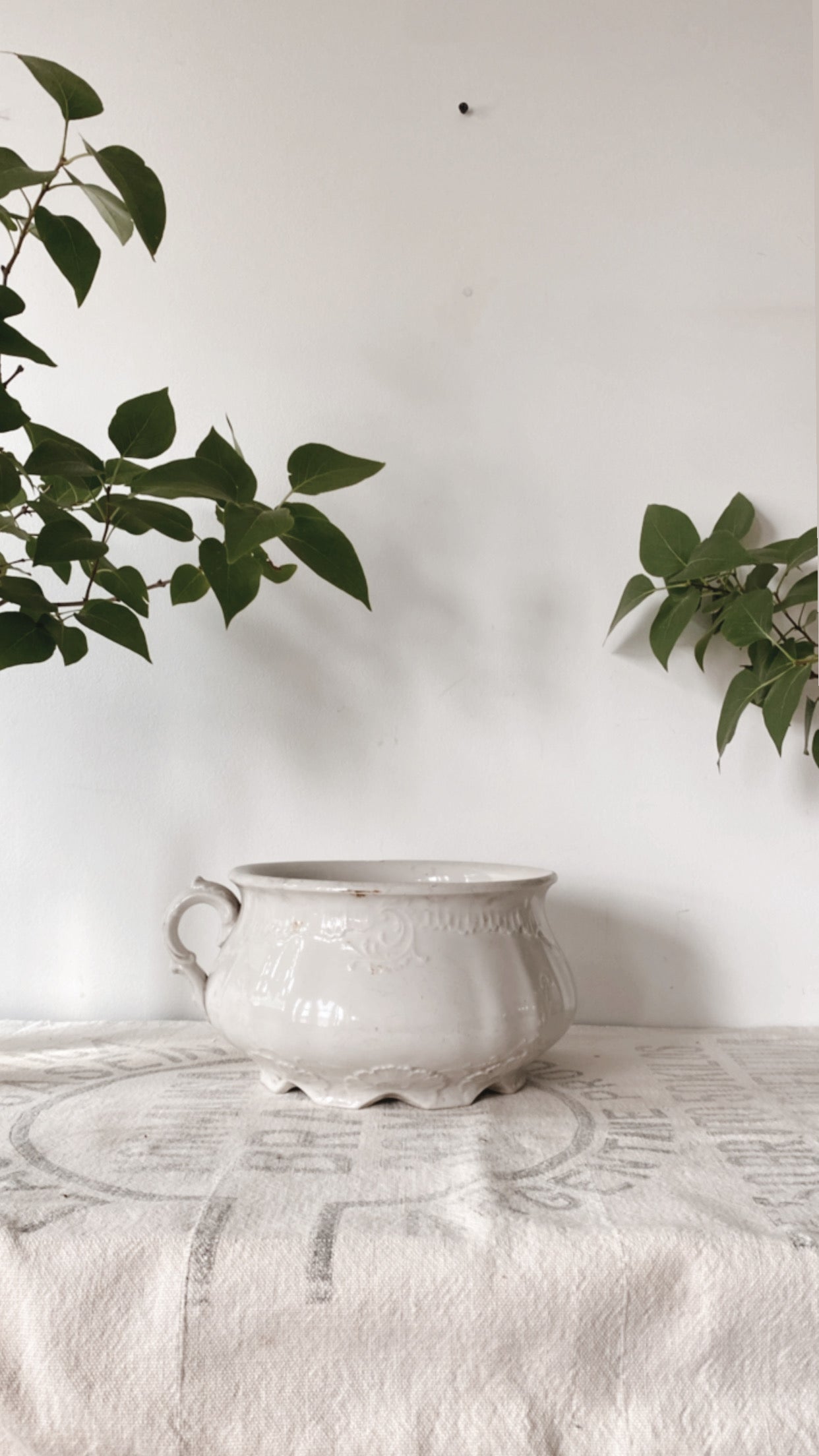 Antique Ironstone Chamber Pot