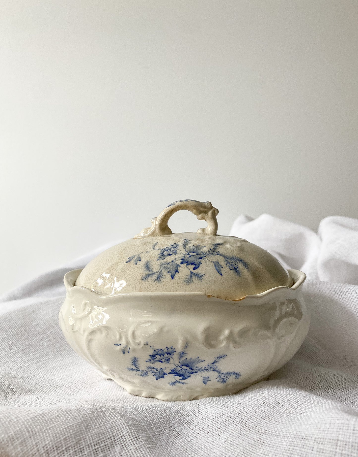 Antique Ironstone Soap Dish