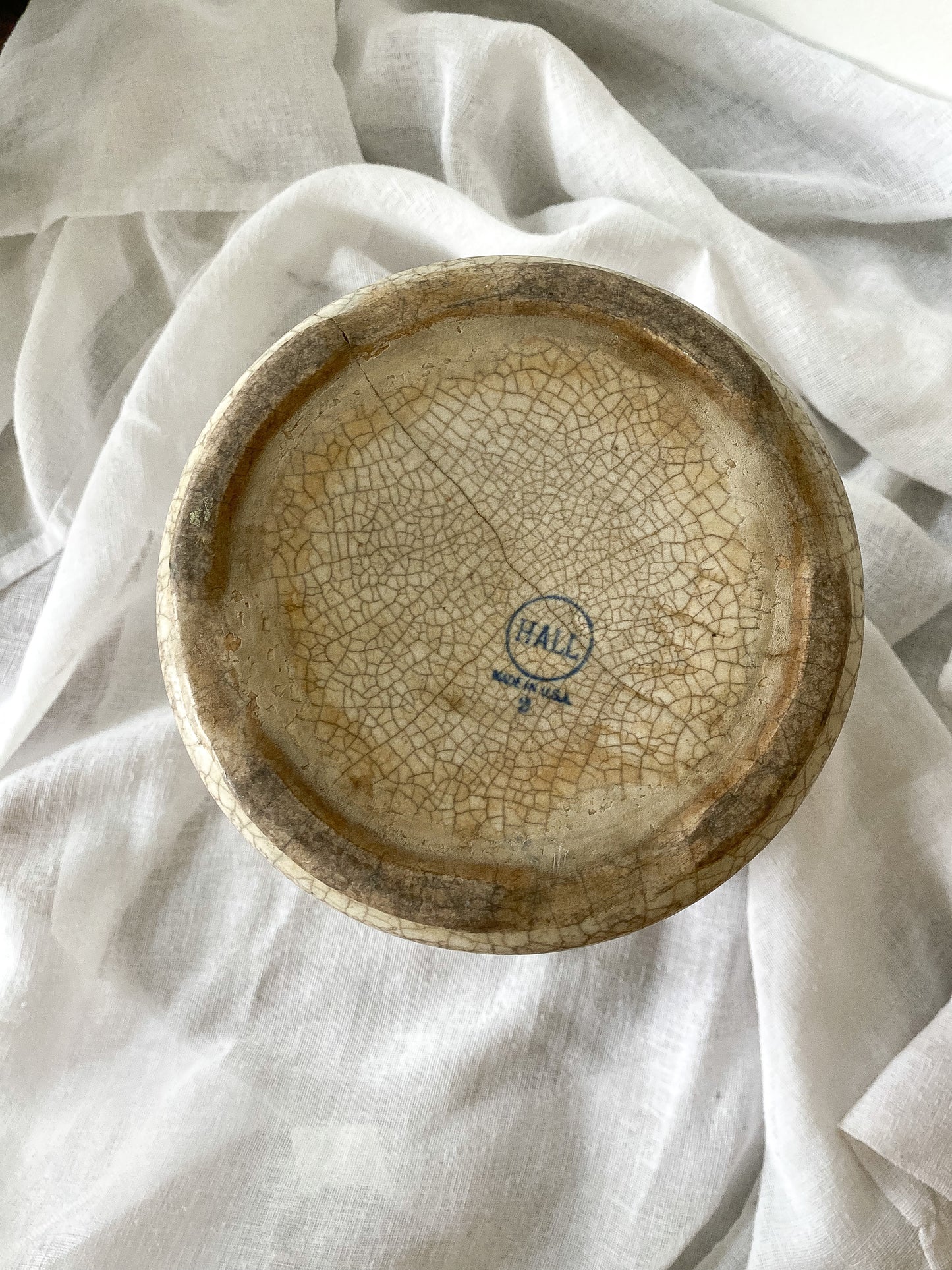 Heavily Stained and Crazed Soup Crock