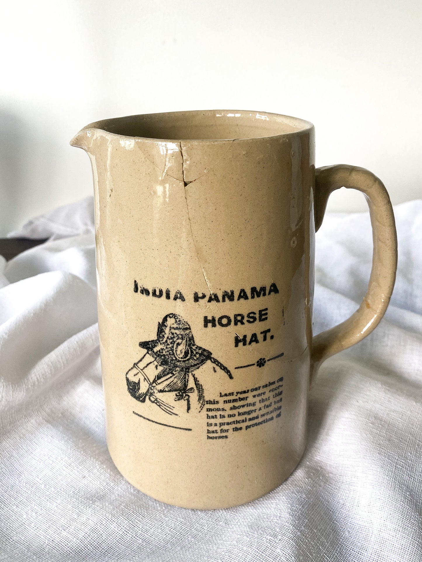 Vintage England Advertising Pitcher