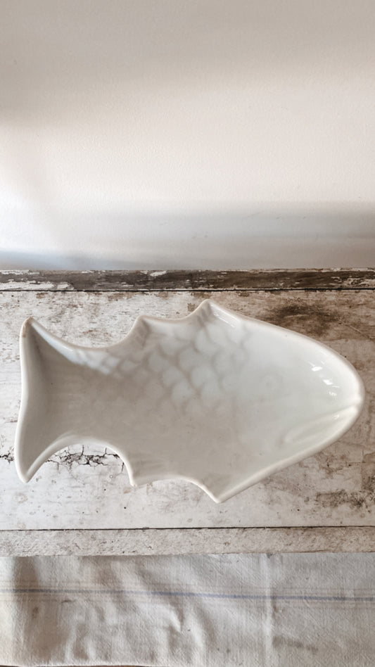 19th century Ironstone Fish Mold