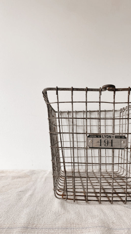 Antique Locker Basket