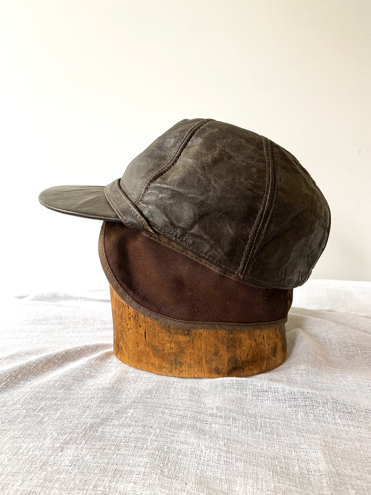 Antique Men’s Leather Ear Flap Hat