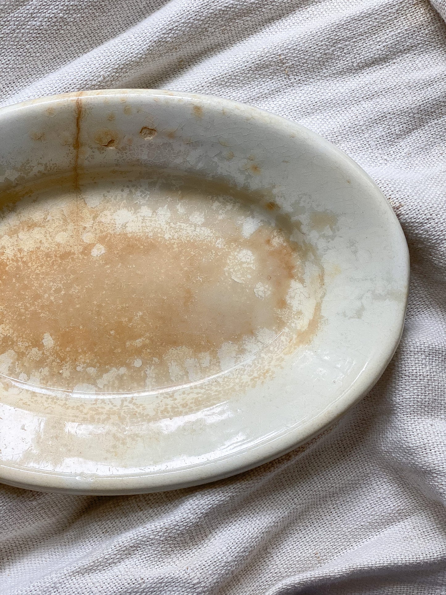 Stained Ironstone Small Platter