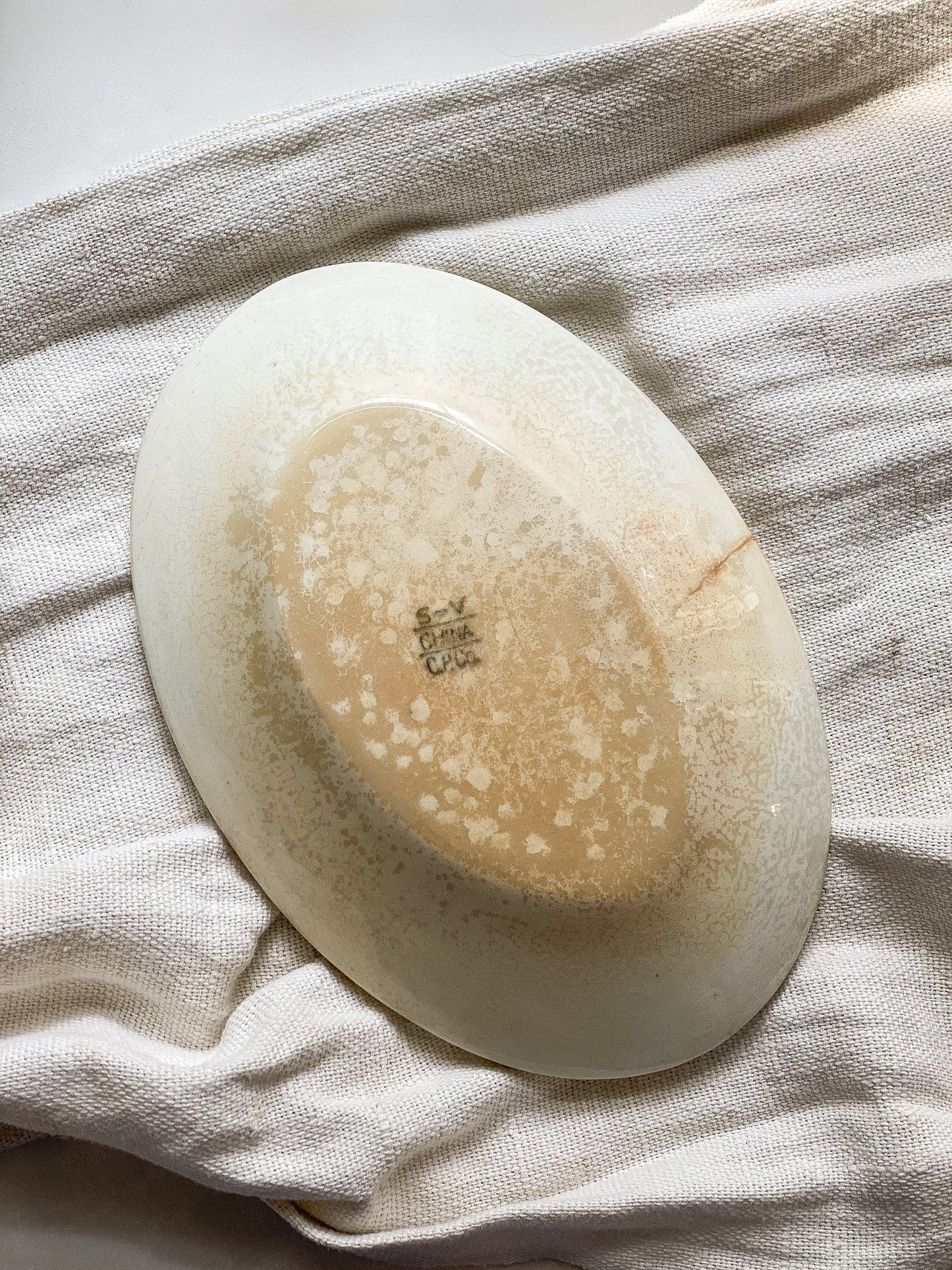 Stained Ironstone Small Platter