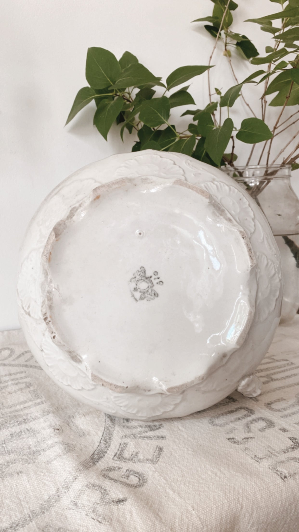 Antique Ironstone Chamber Pot