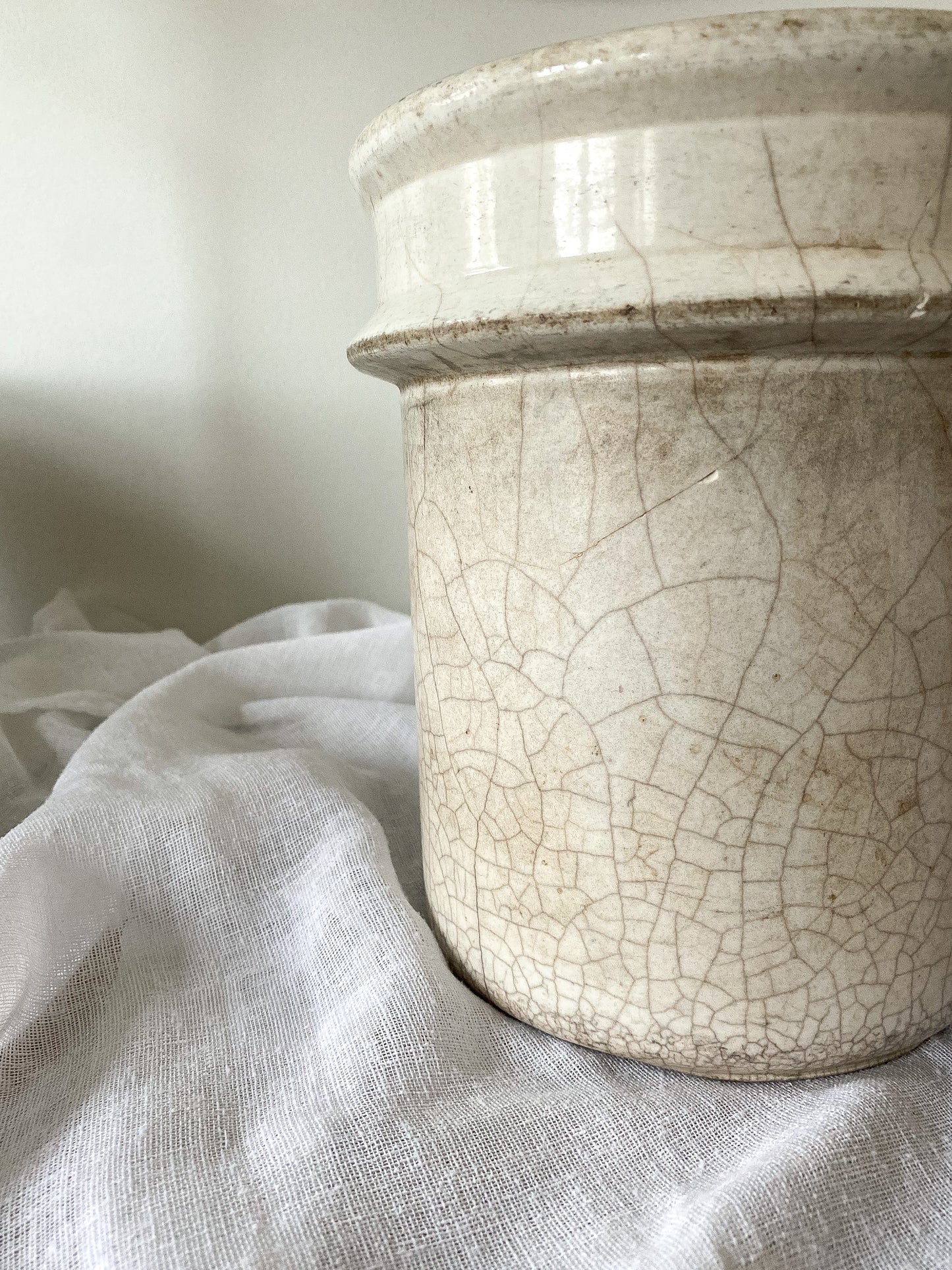 Heavily Stained and Crazed Soup Crock