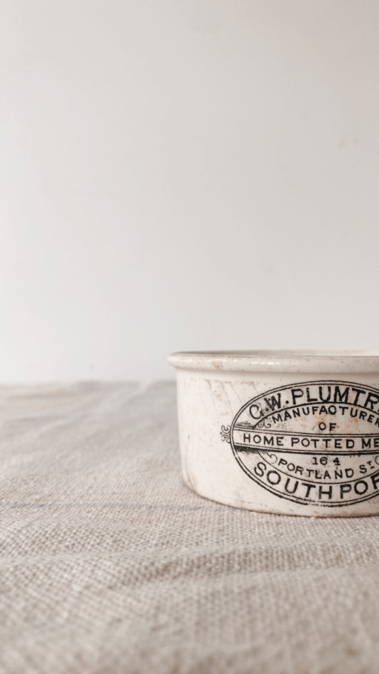 Antique English Potted Meat Jar