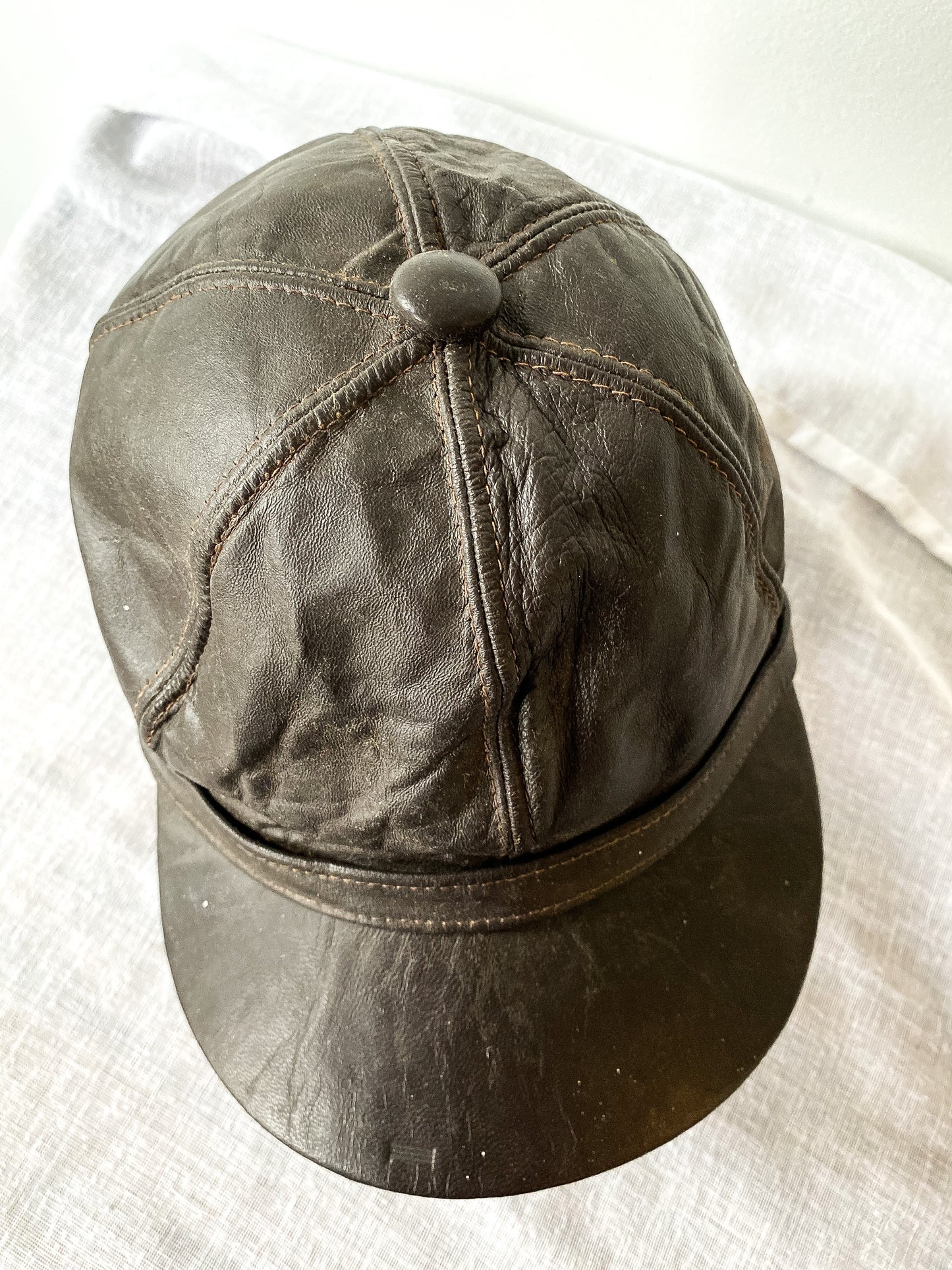 Antique Men’s Leather Ear Flap Hat