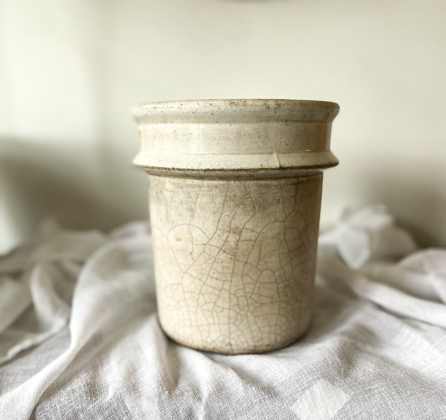 Heavily Stained and Crazed Soup Crock