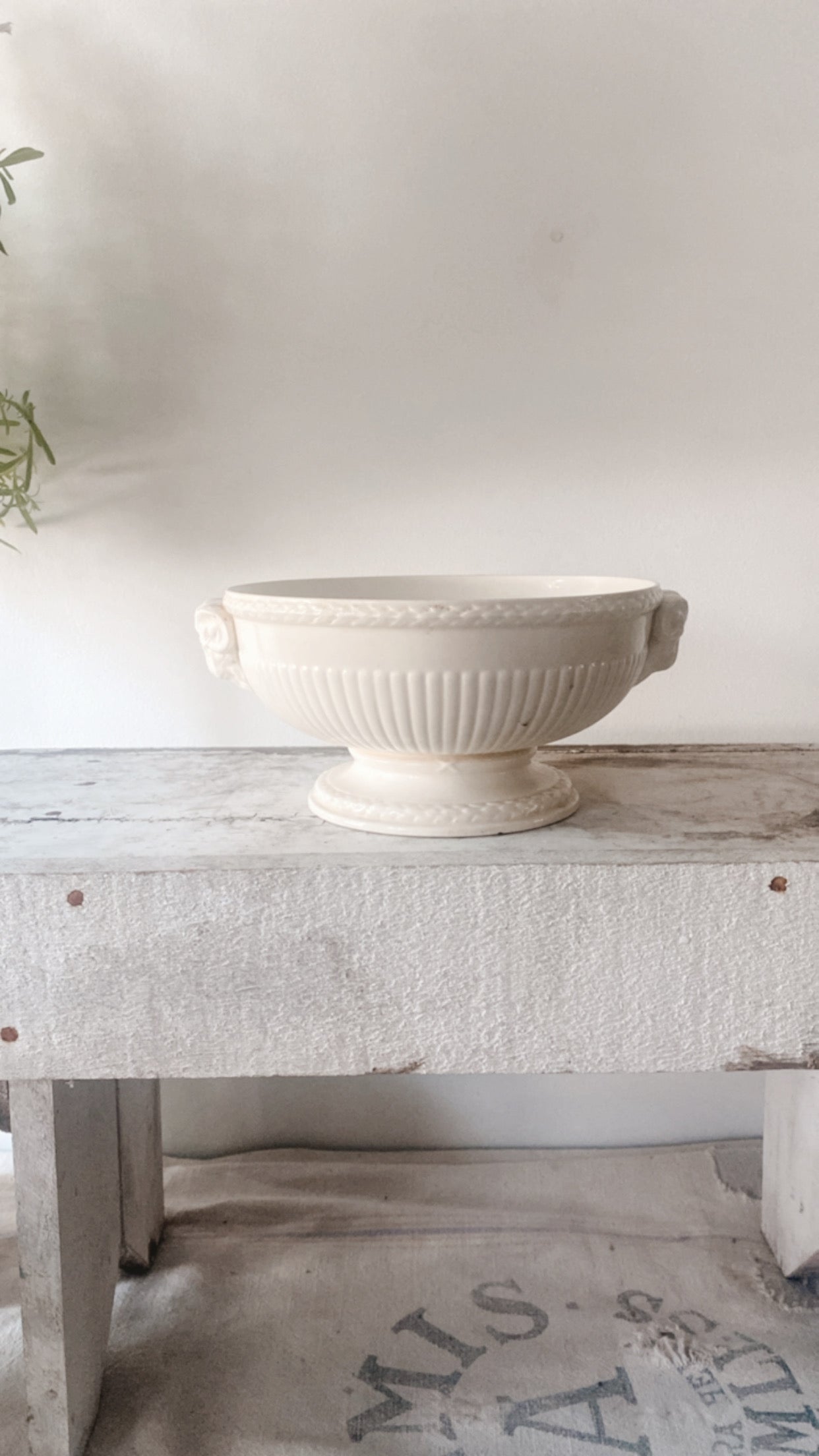 Ironstone Ram Head Compote Bowl