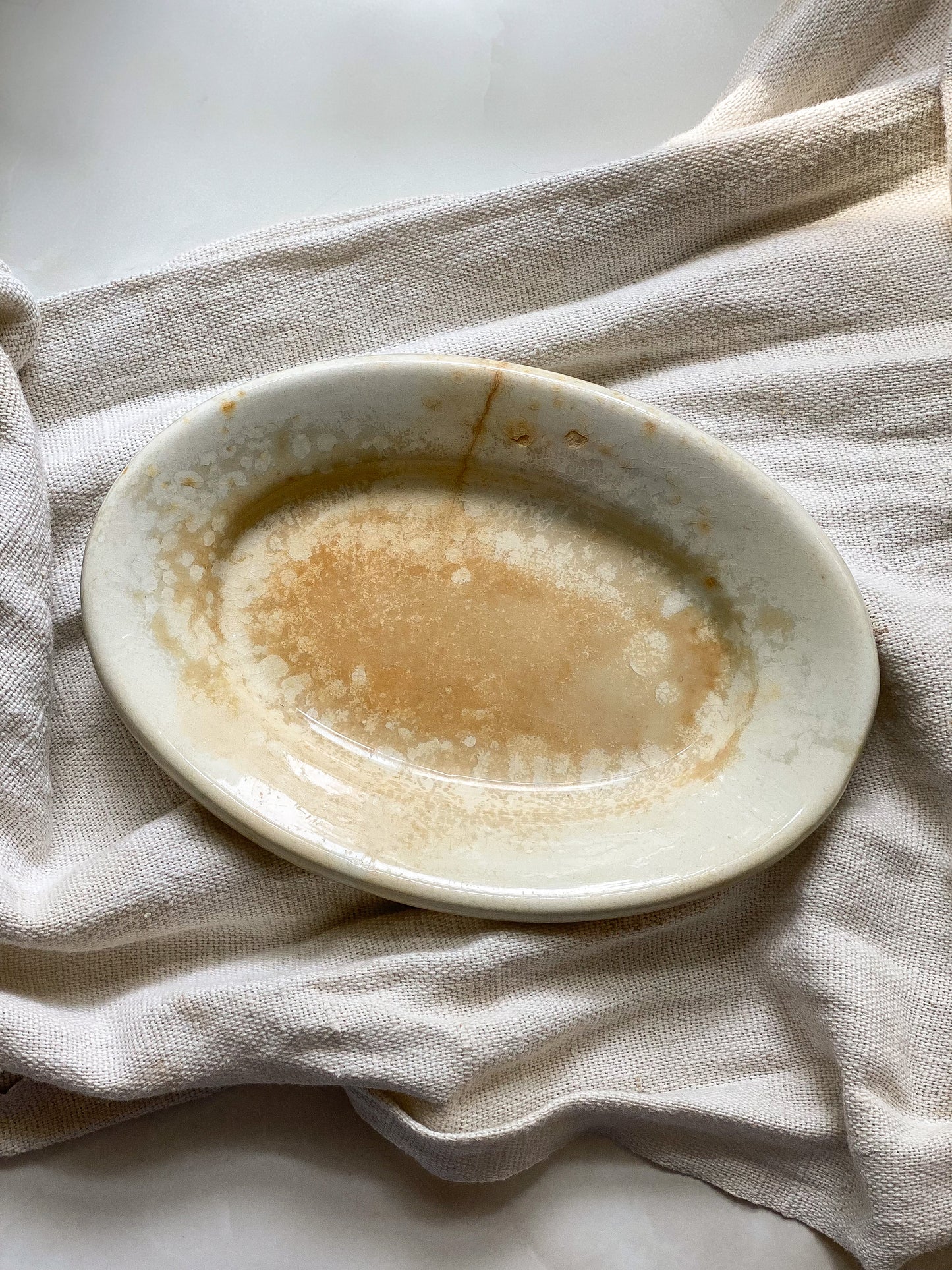 Stained Ironstone Small Platter