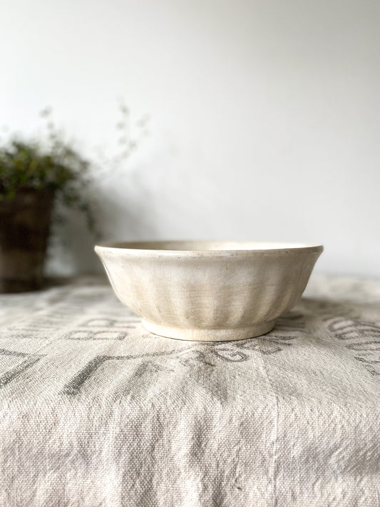 Stained Crazed Ironstone Bowl