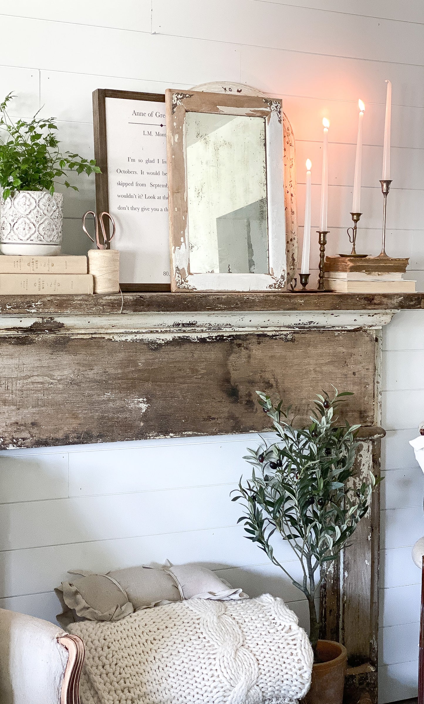 Antique Chippy Mirror