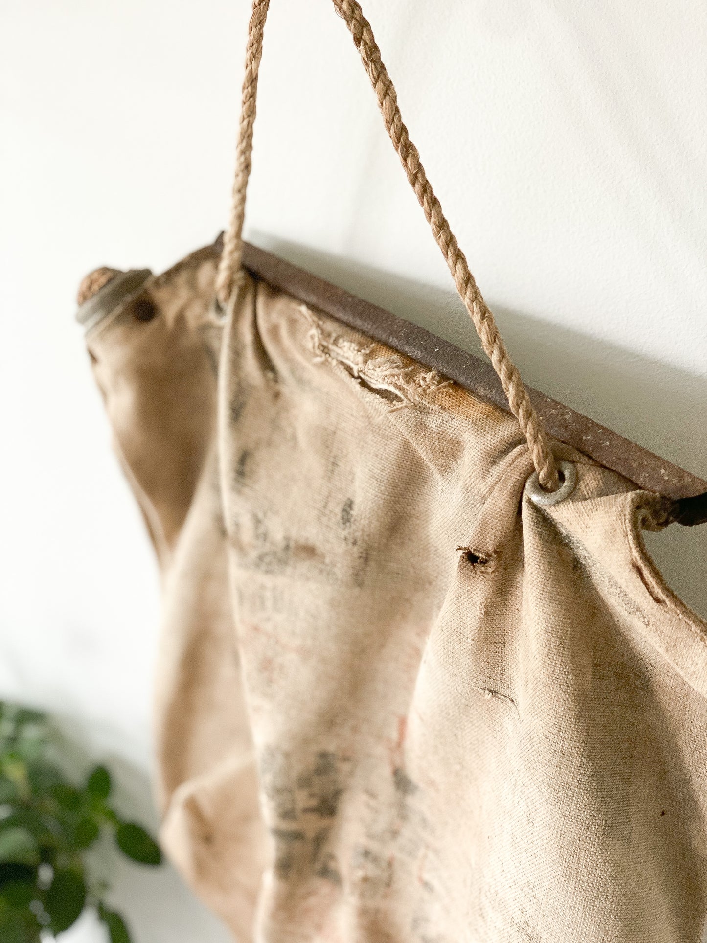 Antique Canvas Water Canteen