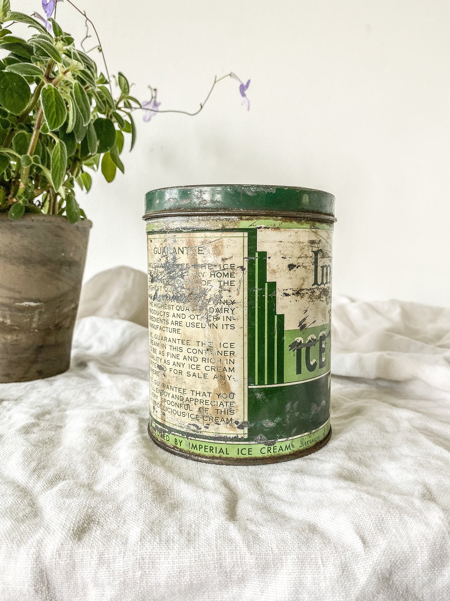 Antique Ice Cream Tin