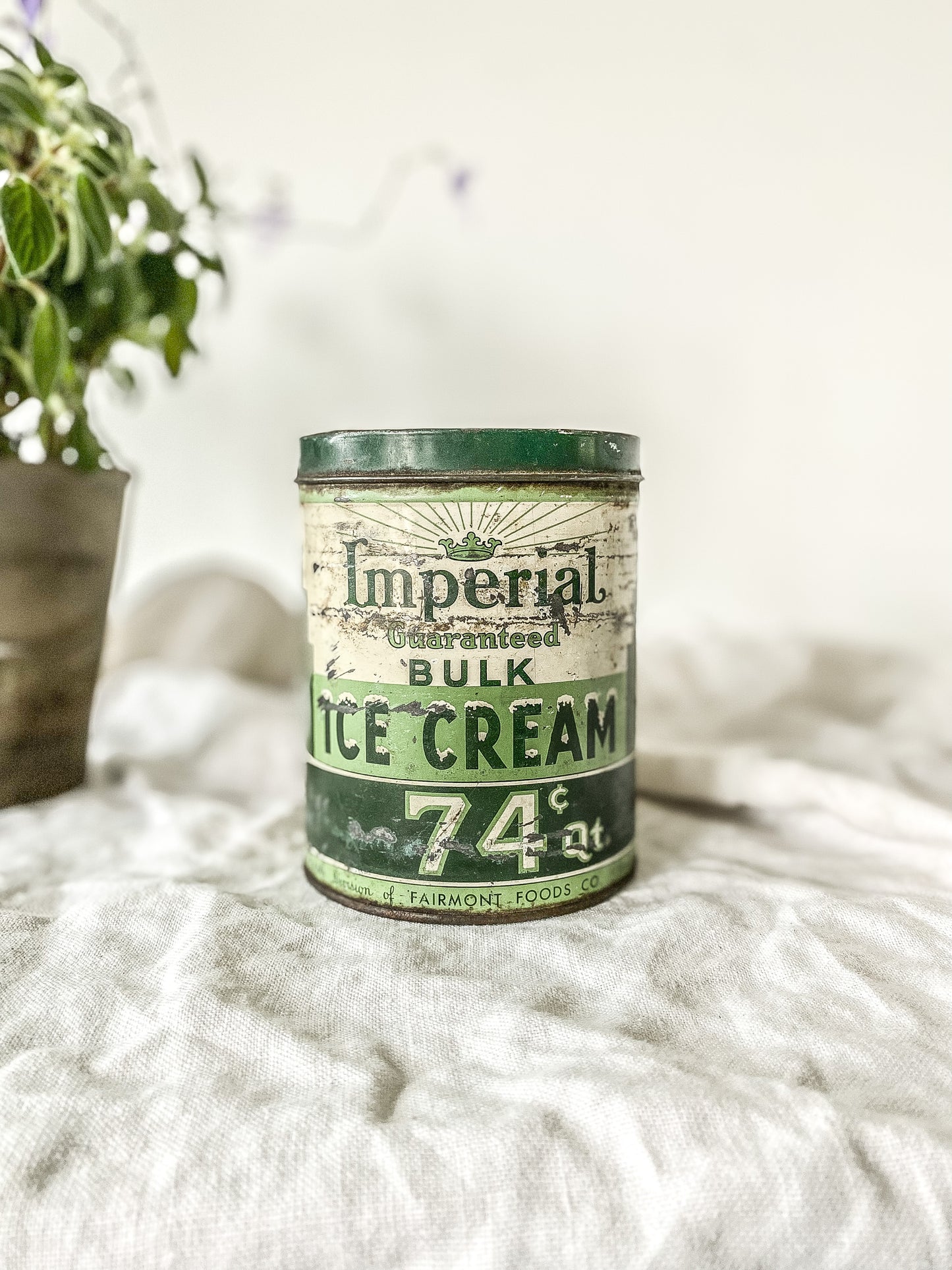 Antique Ice Cream Tin