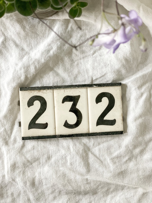 Porcelain Tile House Numbers