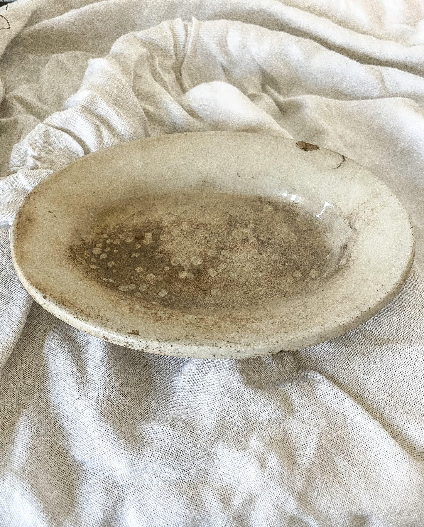 Stained Ironstone Platter