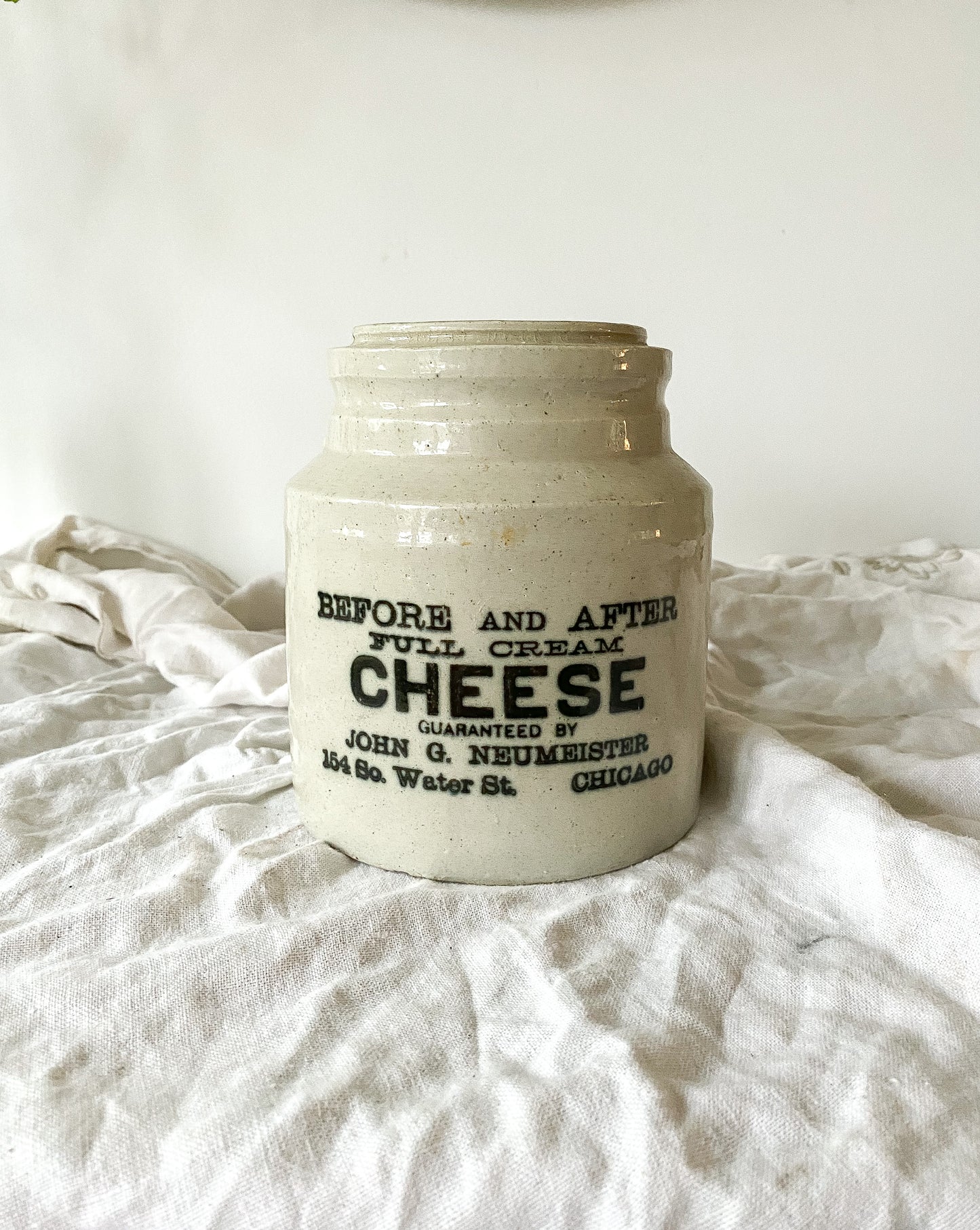 Antique Cream Cheese Crock