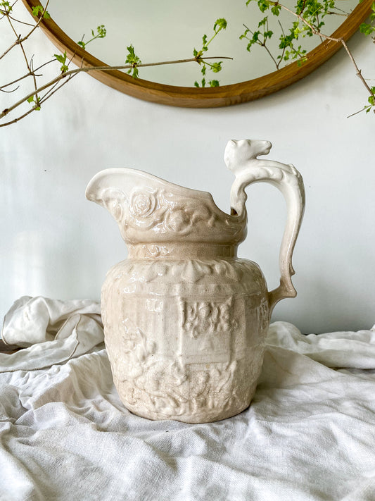 Stained Ironstone Pitcher