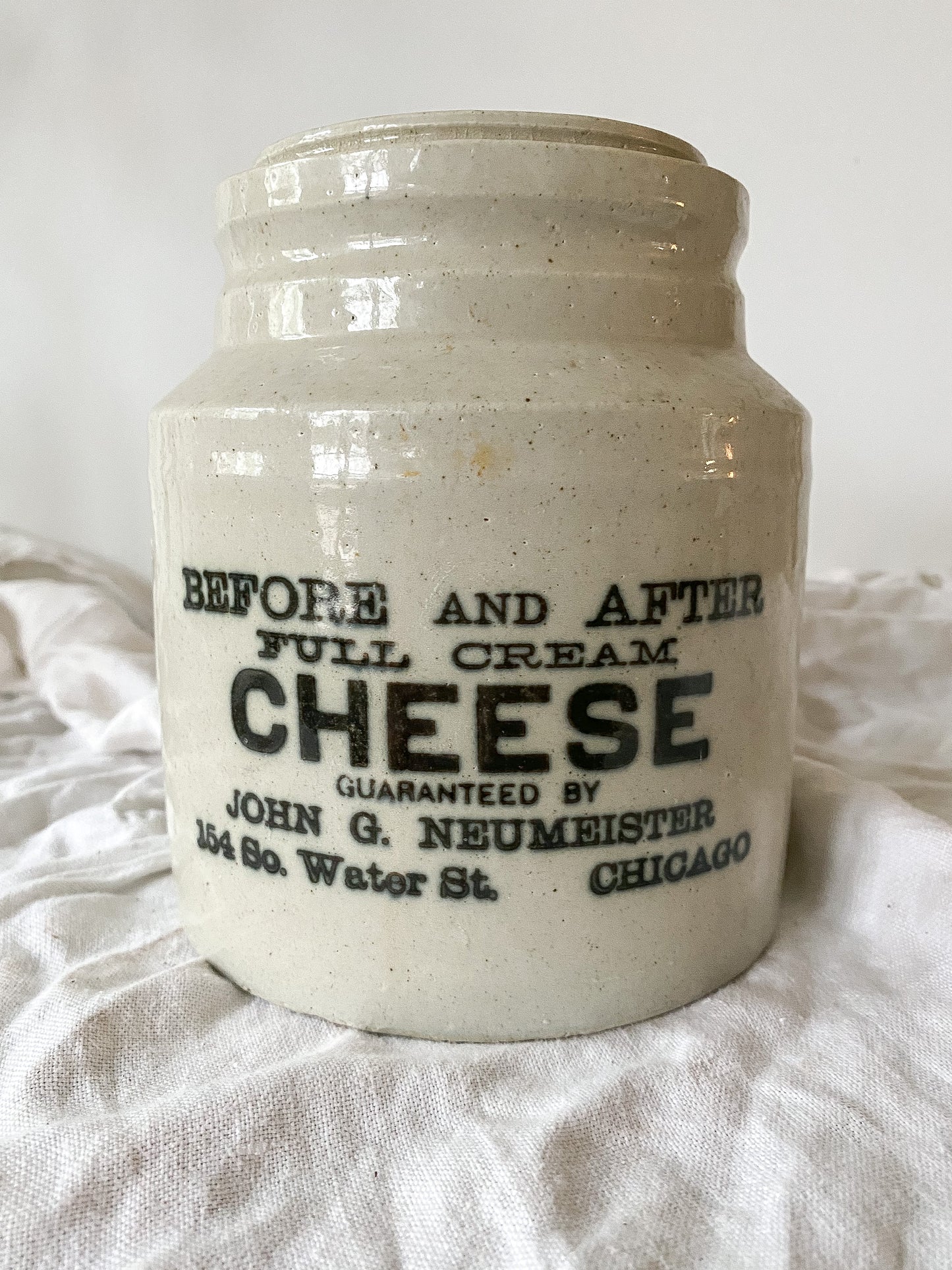 Antique Cream Cheese Crock