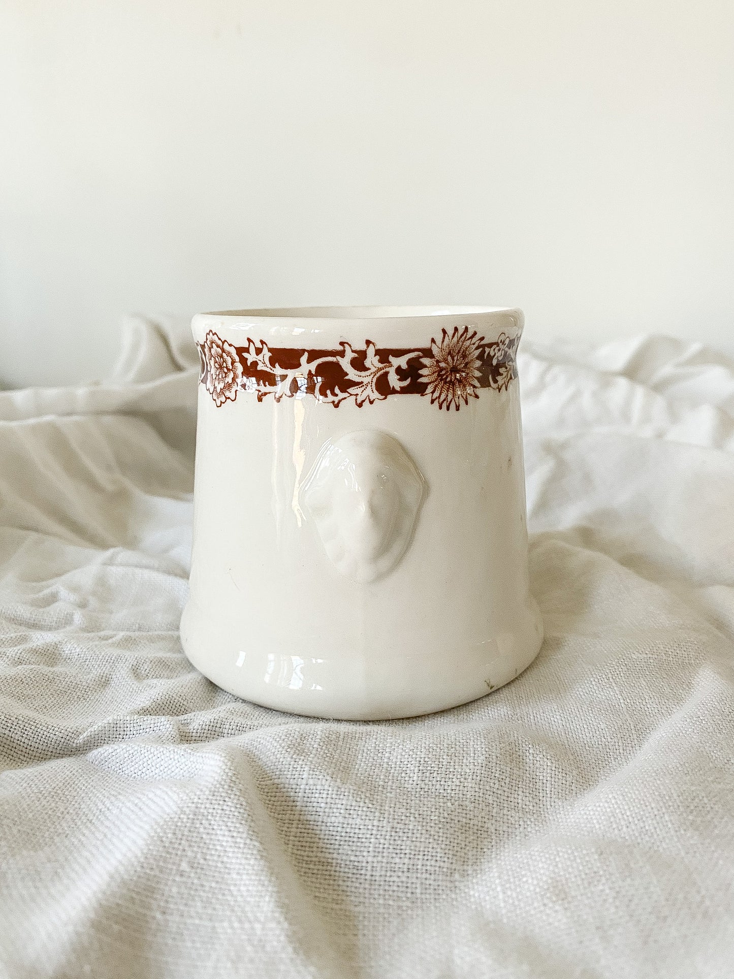 Ironstone Cameo Face Sugar Bowl