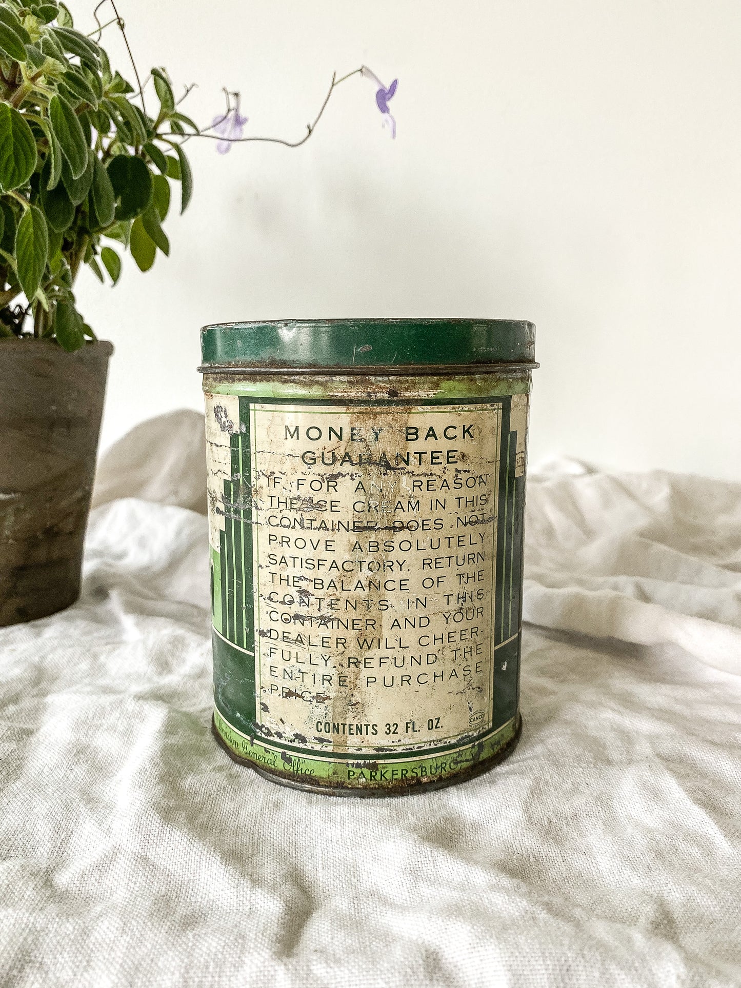 Antique Ice Cream Tin