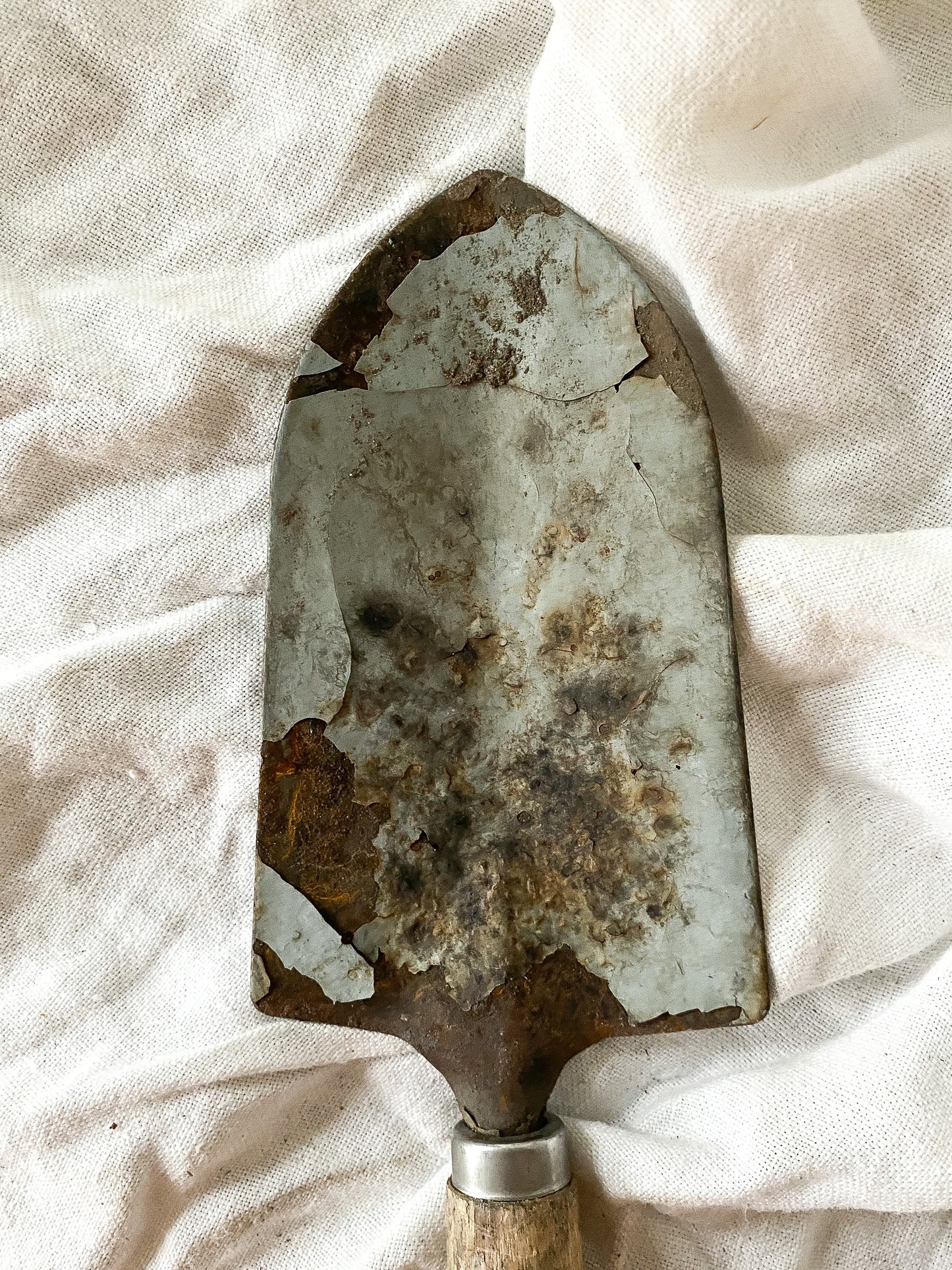 Antique Chippy Blue Garden Shovel