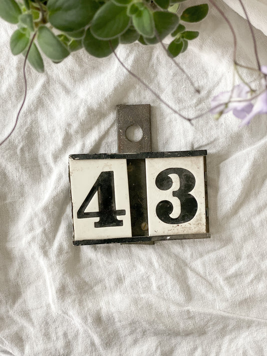 Porcelain Tile House Numbers
