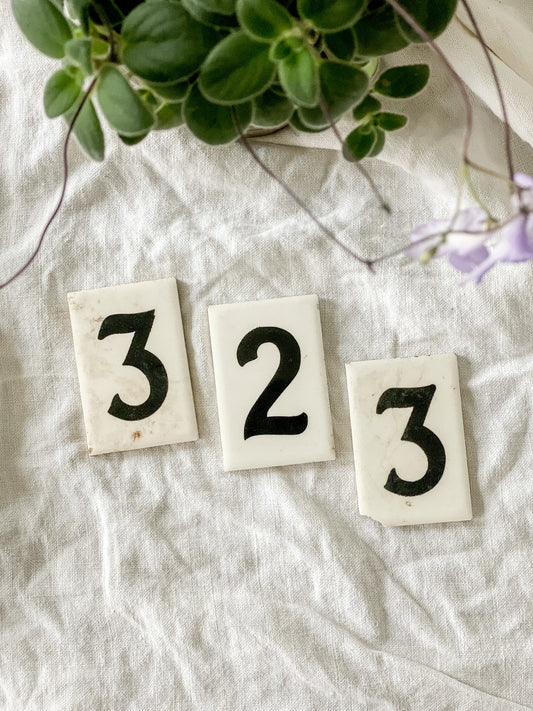 Porcelain Tile House Numbers